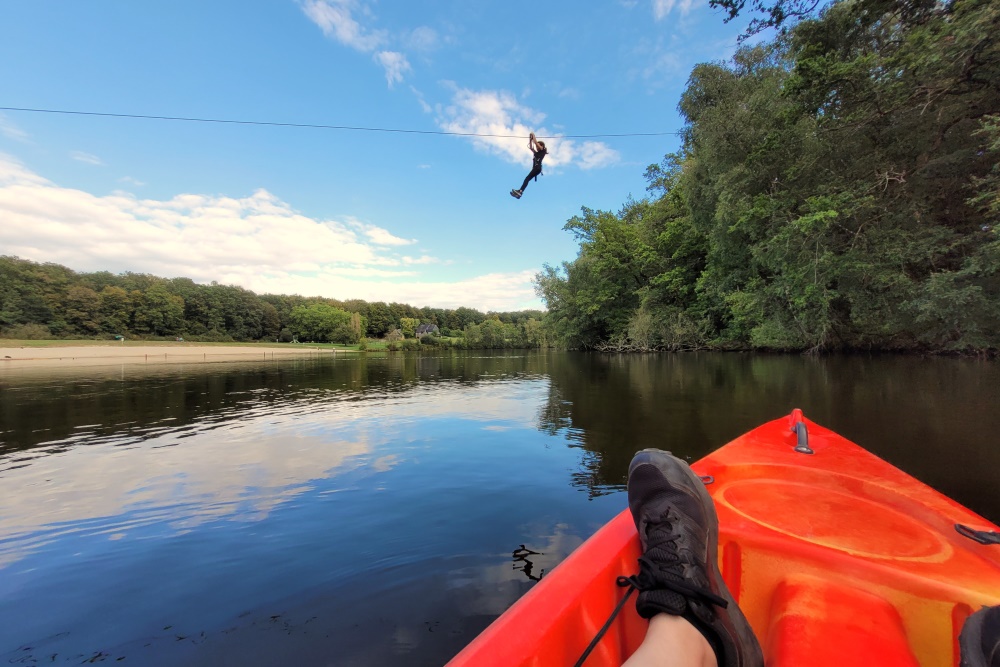kayak tyroliennes Randonnée en canoë sur le canal de Nantes à Brest, Bretagne